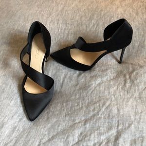 Imagine Vince Camuto Black Deluxe Satin Heels